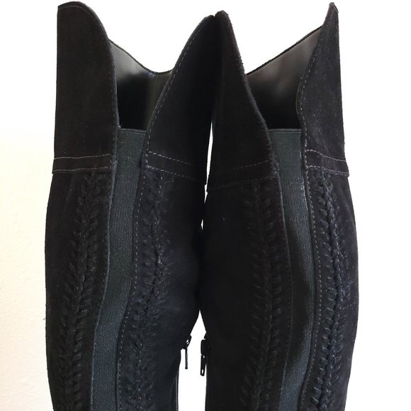 New Vince Camuto Bendra Suede Over the Knee Boots in black - Picture 10 of 13